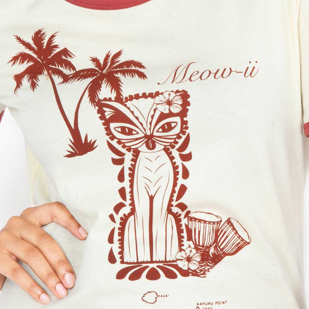 Voodoo Vixen - Meowii Shirt - Beige Product image